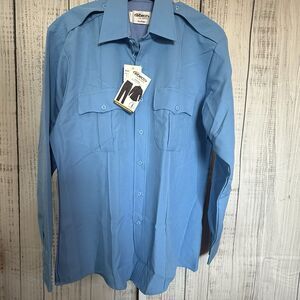Elbeco TexTrop Men’s Uniform Long Sleeve Shirt 16 1/2 36/37 BNWT Blue Style 313
